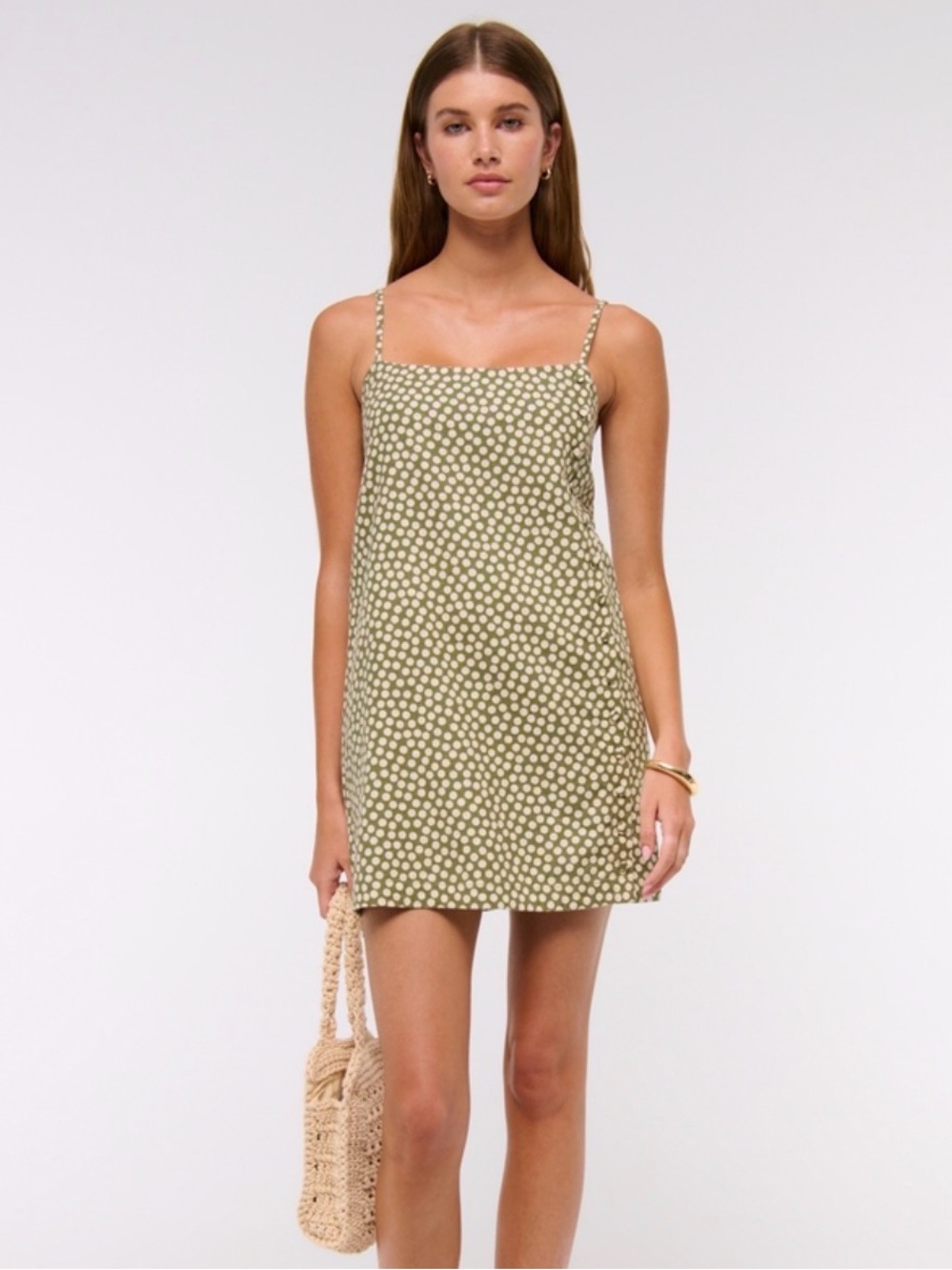 Abercrombie linen blend skort dress